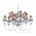 White Fabric Chandelier Lamps Indoor Lighting